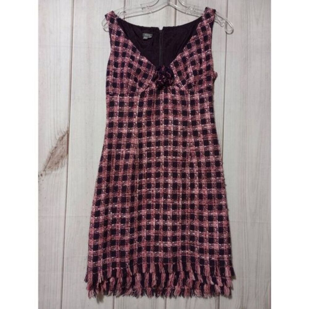 Muse Dress Ladies 4 Pink Purple Tweed Sleeveless Clueless